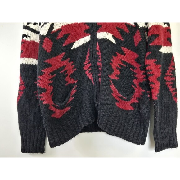 Evan Picone Cardigan Sweater Womens S Nordic Fair Isle Zip Angora Blend Holiday - Picture 3 of 7